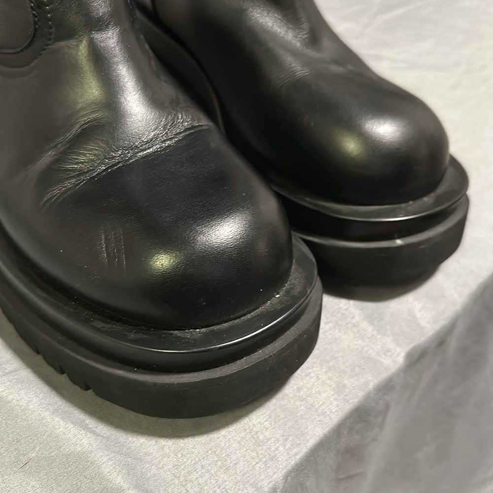 Jeffrey Campbell Black Over-the-Knee Embossed Leather Boots - Picture 8 of 14
